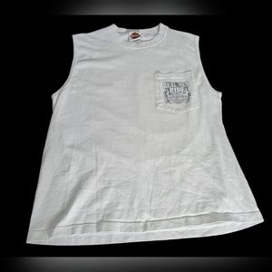 Harley Davidson Motor Cycles Cherokee North Carolina Sleeveless T-Shirt Men's M